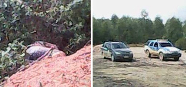 Próximo ao local onde o corpo foi achado, foram encontradas manchas de sangue, o que indica que o homem foi levado ao local após ter sido morto