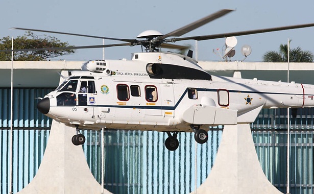 O novo helicóptero da Presidência da República adquirido por Dilma, o VH-36 Caracal (Eurocopter-725) em versão VIP 