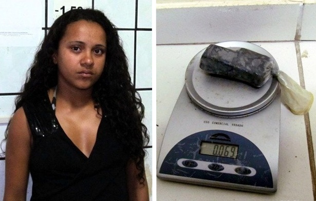 Lucimária tentou entrar na cadeia com 69 gramas de maconha escondidas dentro da vagina (fotos: Jairo Franco)