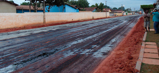 Prefeitura reinicia obras de pavimentação asfáltica no centro da cidade. Foto: Igor Almeida / Giro de notícias